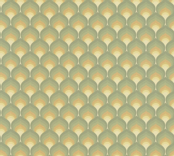 A.S. Création Vliestapete Kollektion: Retro Chic Stilwelt: Grafik Farbe: Grün Optik: matt Struktur: