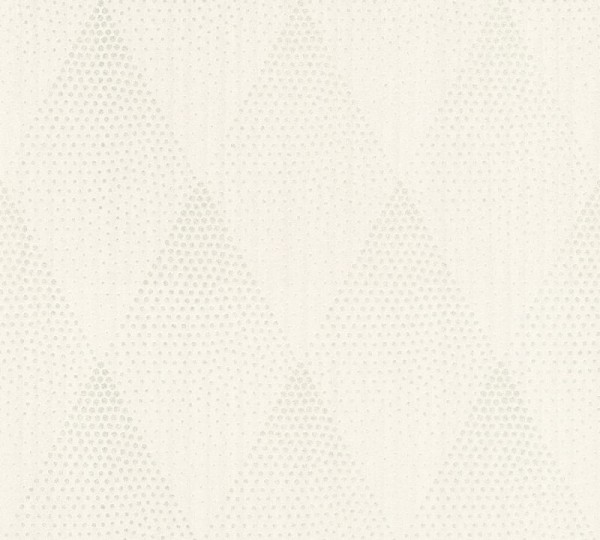 Livingwalls Vliestapete New Walls, 50's Glam Flitter Rombus Weiß 374192