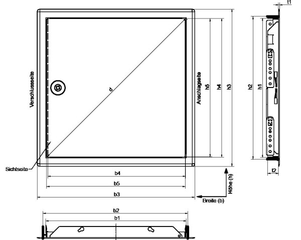 Upmann Revisionstür Edelstahl 25 x 30 cm