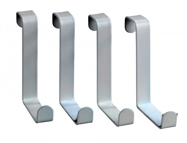 WENKO Türgarderobenhaken 4er Set, Weiß matt