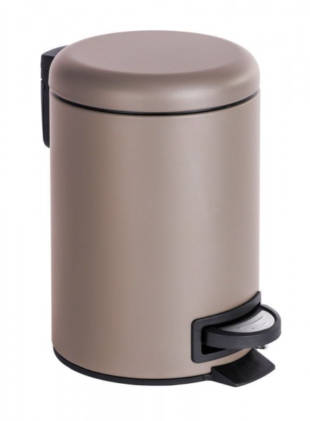WENKO Kosmetik Treteimer Leman Taupe, 3 l