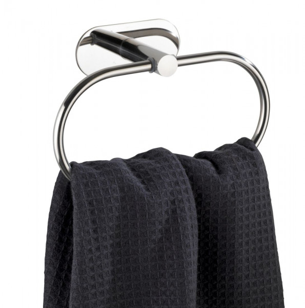 WENKO Turbo-Loc® Edelstahl Handtuchring Orea Edelstahl Shine