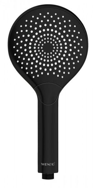 WENKO Duschkopf WaterSaving 12 cm Schwarz