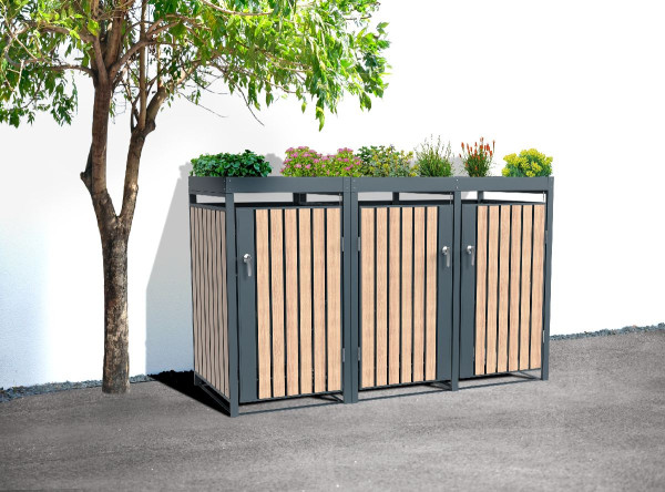 Westmann Mülltonnenbox Planta | 3x 240 L