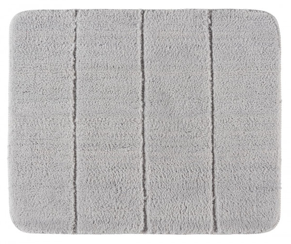 WENKO Badteppich Steps Light Grey 55 x 65 cm, Mikrofaser