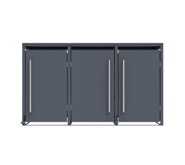 Westmann Mülltonnenbox Pedura 3 | 3x 240L | mit Fußpedal