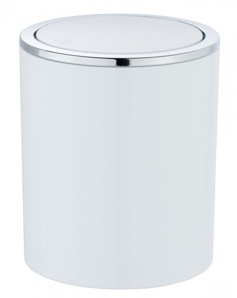 WENKO Schwingdeckeleimer Inca 2 Liter, Weiß