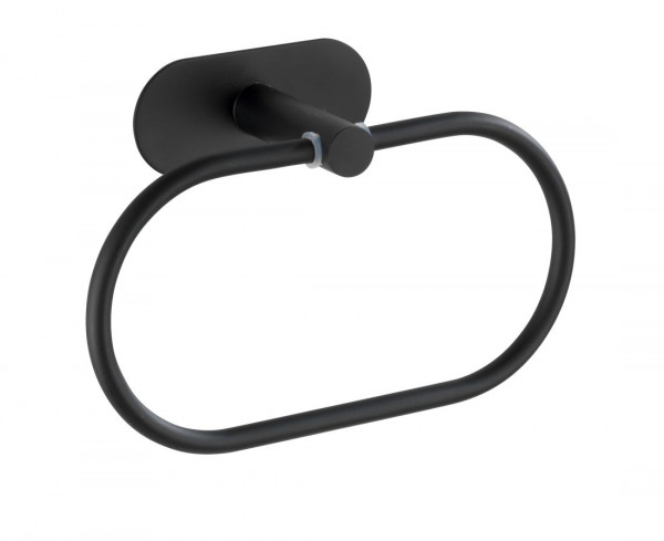 WENKO Turbo-Loc® Edelstahl Handtuchring Orea Black matt
