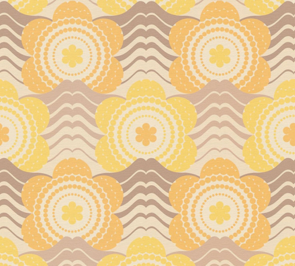 A.S. Création Vliestapete Kollektion: Retro Chic Stilwelt: Floral Farbe: Beige Optik: matt Struktur: