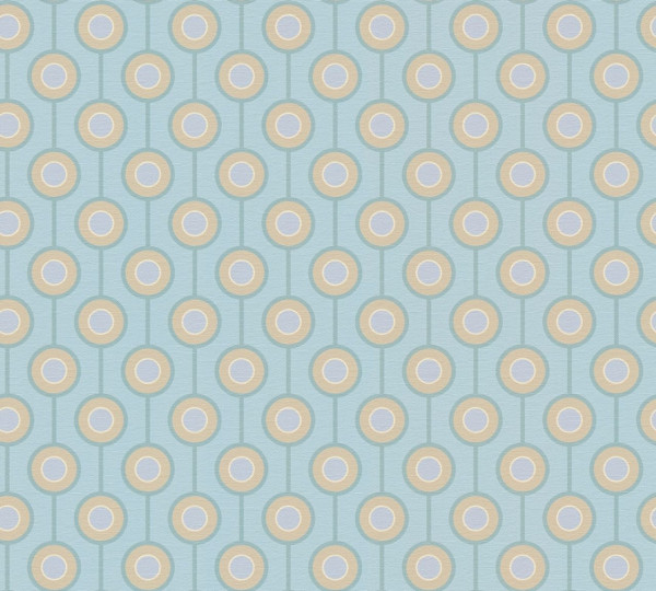 A.S. Création Vliestapete Kollektion: Retro Chic Stilwelt: Grafik Farbe: Türkis Optik: matt Struktur