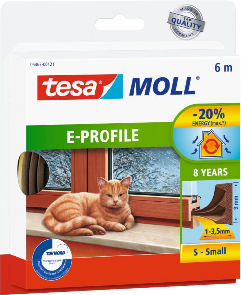 tesamoll® E-Profil für Spalten von 1-3,5 mm