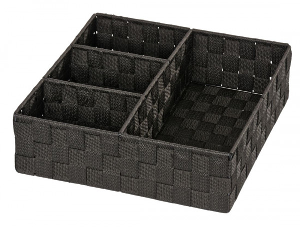 WENKO Badorganizer Adria 4 Aufteilungen, Schwarz