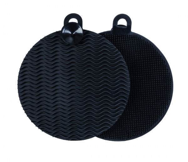 BLACK OUTDOOR KITCHEN by WENKO Silikon-Schwämme Rund Soft, 2er schwarz