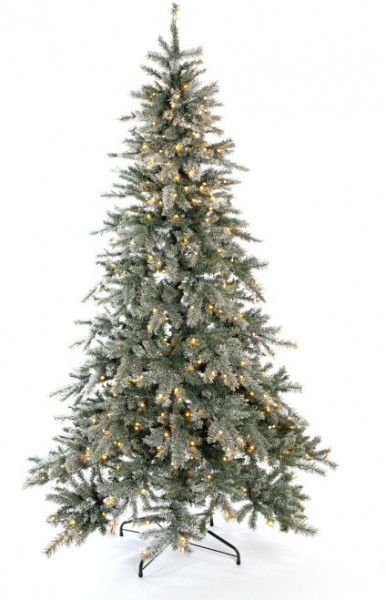 Evergreen Weihnachtsbaum Fichte Frost inkl. Lichterkette 180 cm