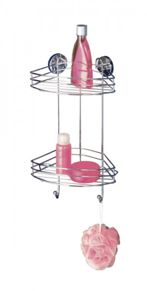 WENKO Vacuum-Loc® Eckregal 2 Etagen