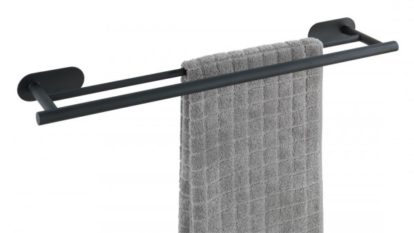 WENKO Turbo-Loc® Edelstahl Badetuchstange Duo Orea Black matt