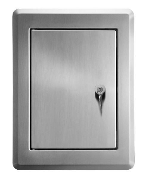 Upmann Schachttür Edelstahl weiß 246 x 340 mm