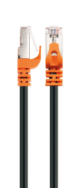 SCHWAIGER CAT7 Netzwerkkabel, S/FTP, 10 m, Schwarz/Orange