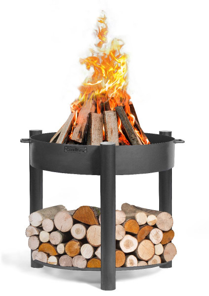 CookKing Feuerschale Montana 80 hoch | Inkl. Holzlager