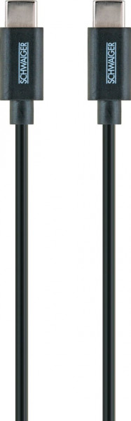 SCHWAIGER Typ C Sync & Ladekabel, 2 m, Schwarz