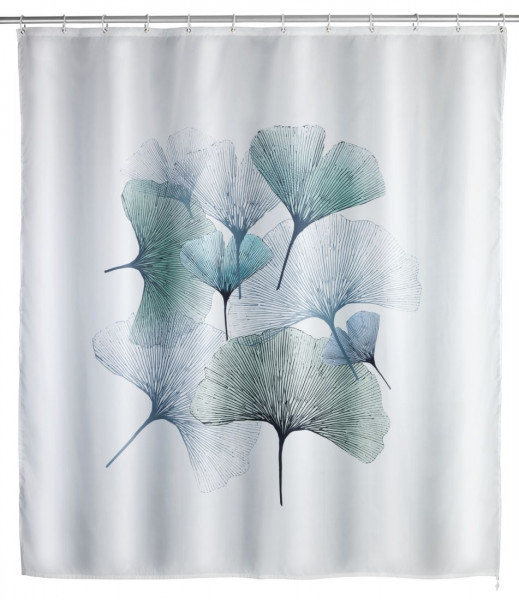 WENKO Duschvorhang Ginkgo, Anti-Schimmel
