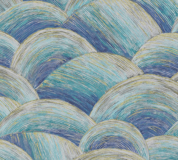 Livingwalls Vliestapete Metropolitan Stories Travel Styles Abstrakt Blau Muster teilweise Glänzend s