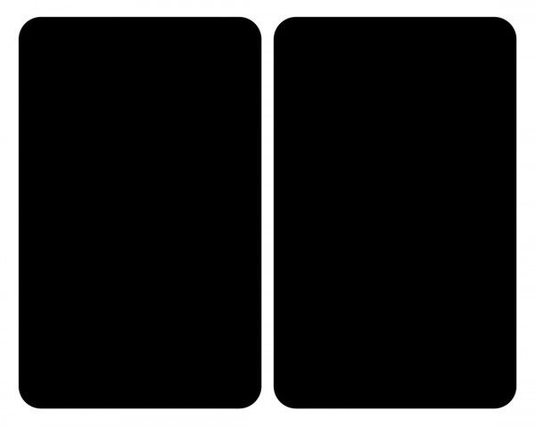 WENKO Glasabdeckplatten Universal Schwarz 2er Set