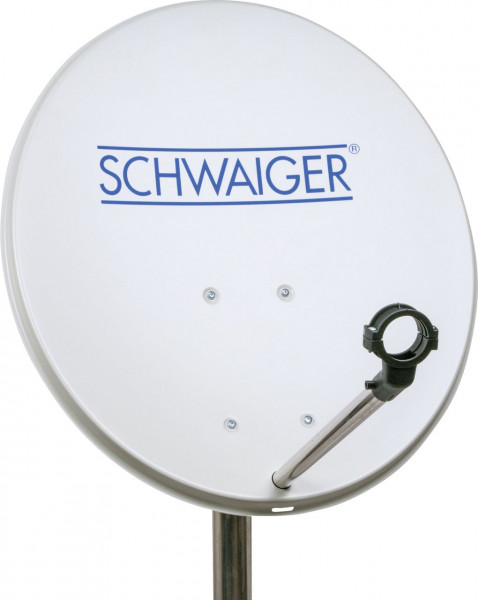 SCHWAIGER Stahl Offset Antenne (55 cm), Hellgrau (RAL7035)