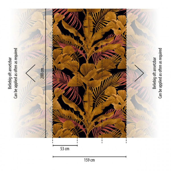 Livingwalls Vliestapete Metropolitan Stories Travel Styles Dschungel Schwarz matt glatt