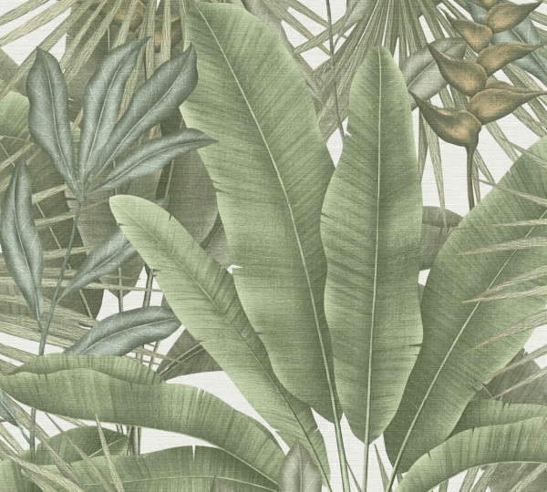 Livingwalls Vliestapete Stories of Life Dschungel Grün matt leicht strukturiert