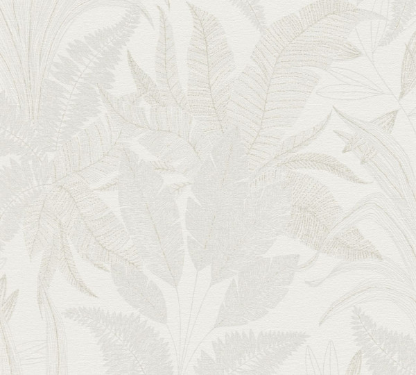 Livingwalls Vliestapete Stories of Life Blumen Creme matt leicht strukturiert