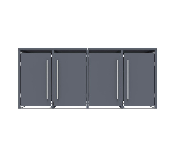 Westmann Mülltonnenbox Pedura 4 | 4x 240L | mit Fußpedal