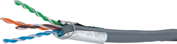 SCHWAIGER CAT 5e Netzwerkkabel (F/UTP), 25 m, Grau