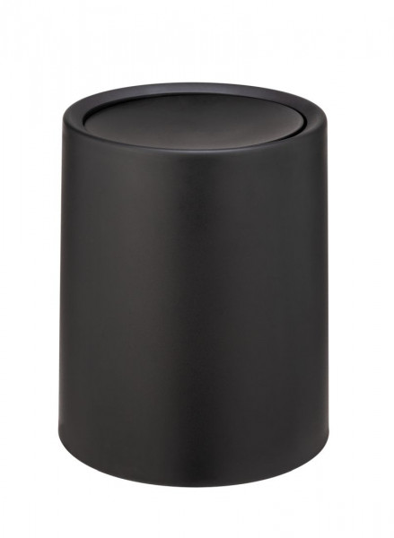 WENKO Schwingdeckeleimer Atri 6 L, schwarz