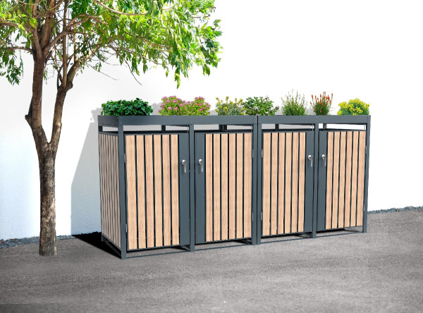 Westmann Mülltonnenbox Planta | 4x 240 L