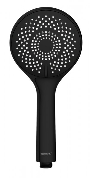 WENKO Duschkopf WaterSaving 11 cm Schwarz