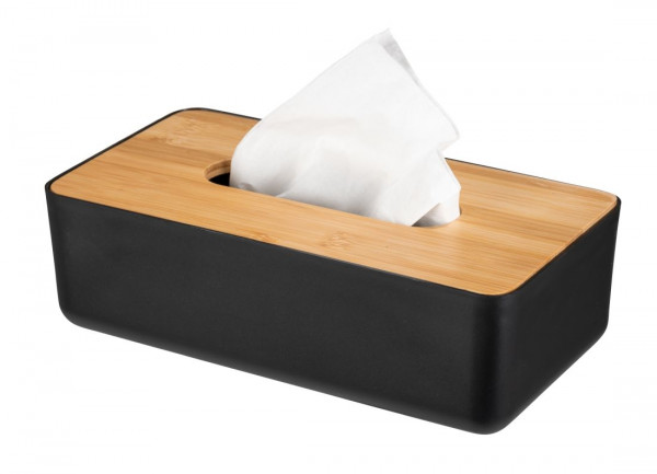 WENKO Kosmetiktuchbox Rotello, schwarz
