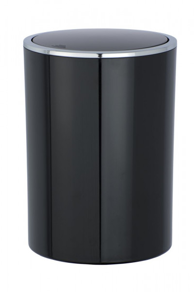 WENKO Schwingdeckeleimer Inca 5 Liter, Schwarz