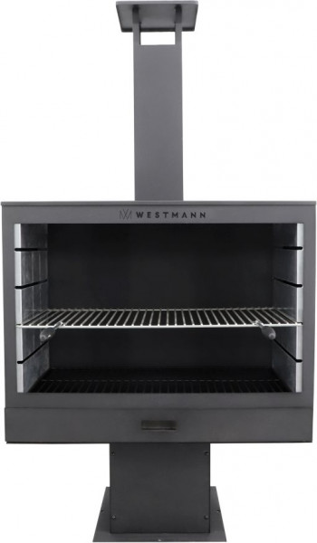 Westmann Grill und Kaminofen, 41 x 90 x 160 cm, Schwarz