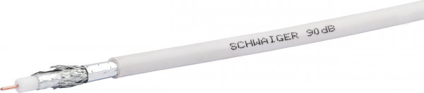 SCHWAIGER SAT Koaxialkabel (90 dB), 40 m, Weiß