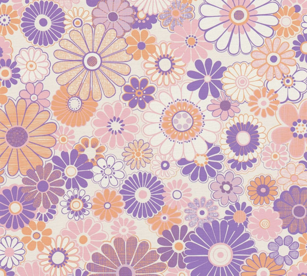A.S. Création Vliestapete Kollektion: Retro Chic Stilwelt: Floral Farbe: Lila Optik: matt Struktur: