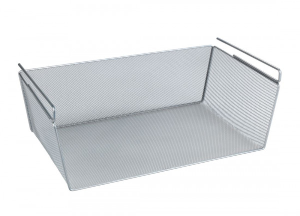 WENKO Regaleinhängekorb L 49 x 18 x 28 cm, Silber