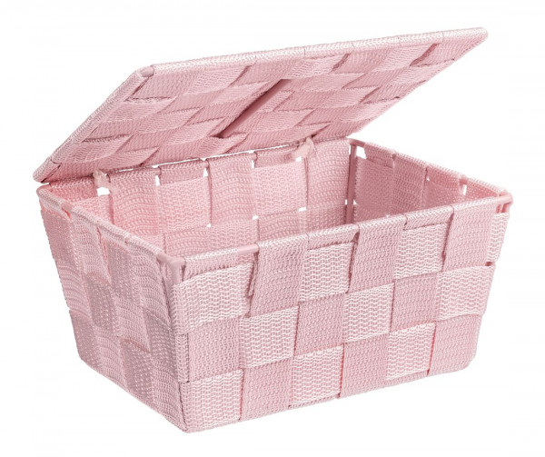 WENKO Badkorb Adria mit Deckel, Rosa