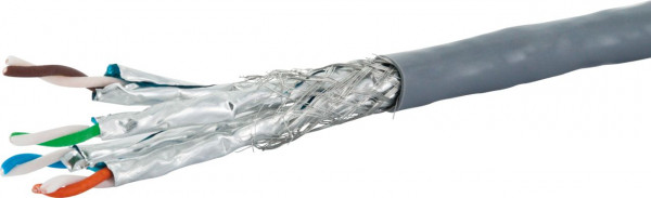 SCHWAIGER CAT 6A Netzwerkkabel (S/FTP), 10 m, Grau