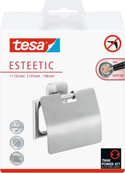 tesa® Esteetic Toilettenrollenhalter mit Deckel