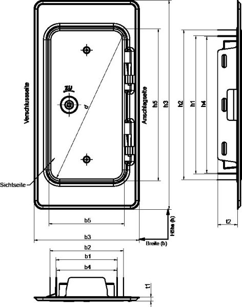 Upmann Kamintür K11 V4A 11 x 25 cm