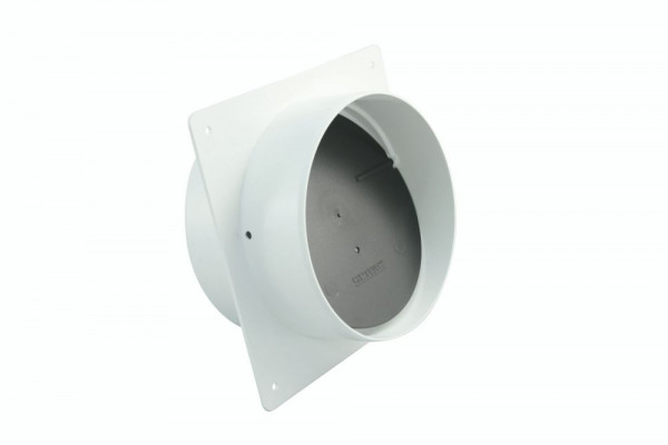 Marley Maueranschlussstutzen mit Abdeckplatte 150 x 150 mm fürs Mauerwerk, Weiß