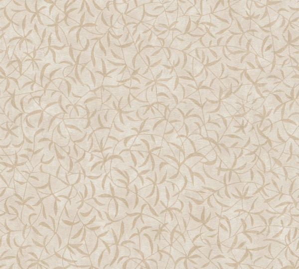 A.S. Création Vliestapete Terra Blätter Creme matt strukturiert