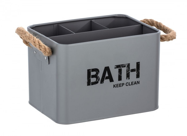 WENKO Badbox Gara mit 4 Aufteilungen, Grau