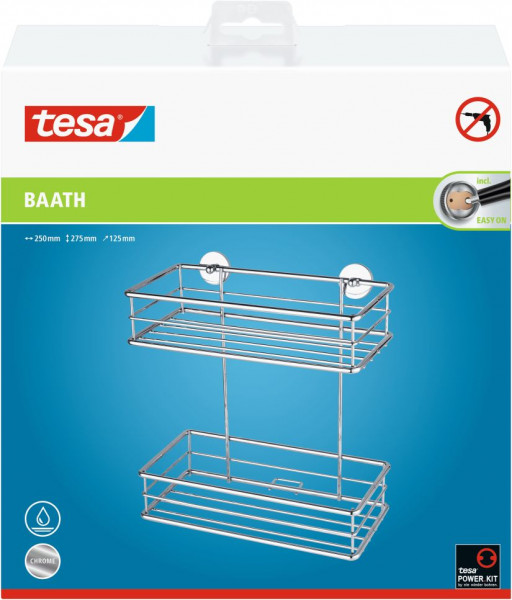 tesa® baath plus Ablagekorb zweistöckig